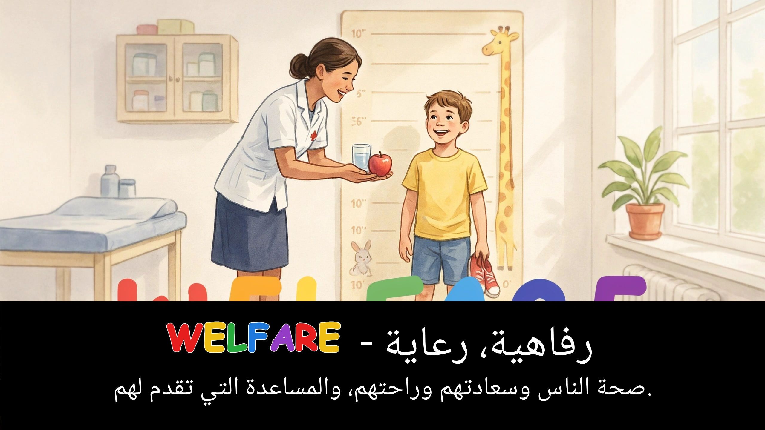 Arabic Illustration for welfare